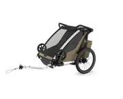 Thule Chariot Cross 2 Double cykelanhænger til to børn i faded khaki