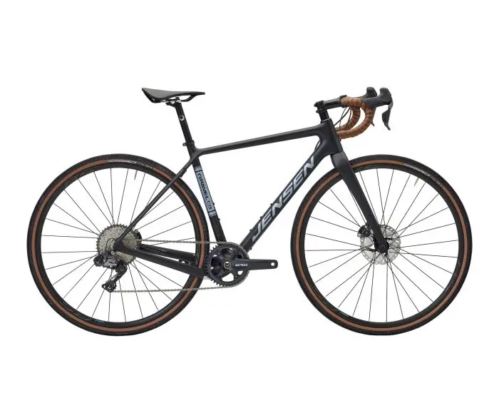 Jensen Gravel SL Carbon Sort gravel cykel med Shimano GRX 1x12 speed