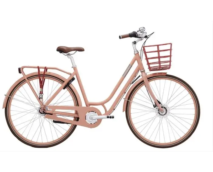 Norden Ellen Damecykel 7G i aqua/fersken farve med kurv