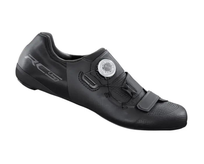Shimano RC502 racersko i sort med BOA L6-lukning og carbonforstærket sål