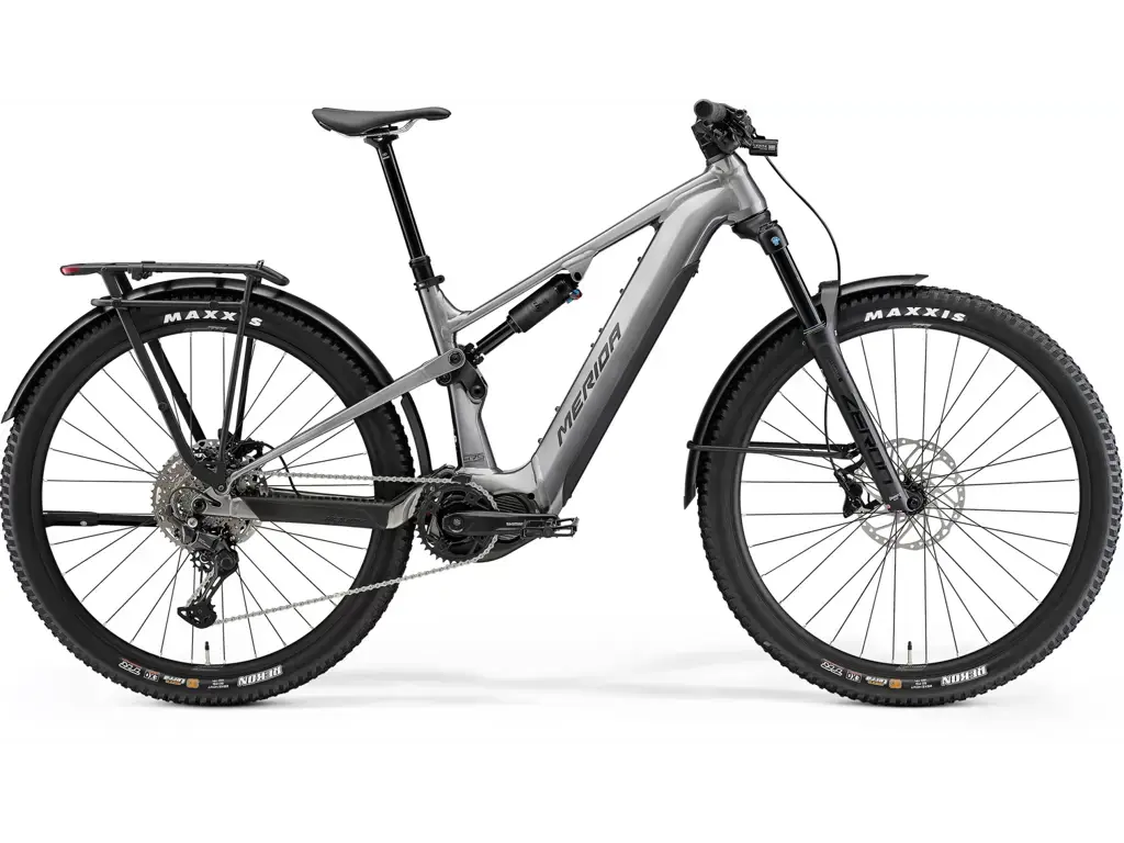 Merida eOne Forty 475 EQ fuldaffjedret el-mountainbike i grå og sort