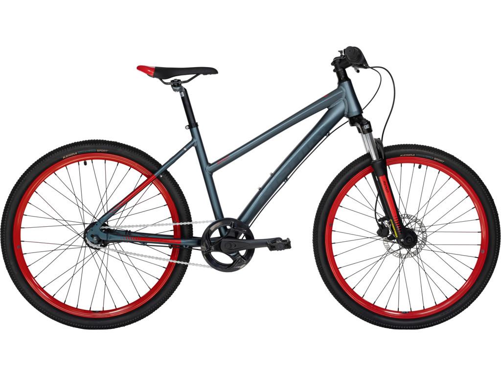 Nishiki Reno MTB med Shimano Nexus 7-gear — sort hardtail mountainbike med fodbremse