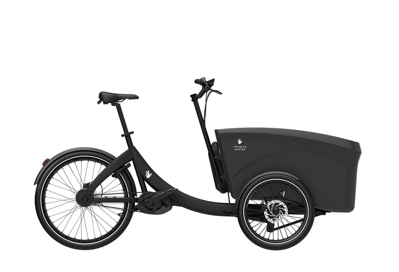 Triobike Boxter CL sort el-ladcykel — 2-hjulet long john fra Triobike